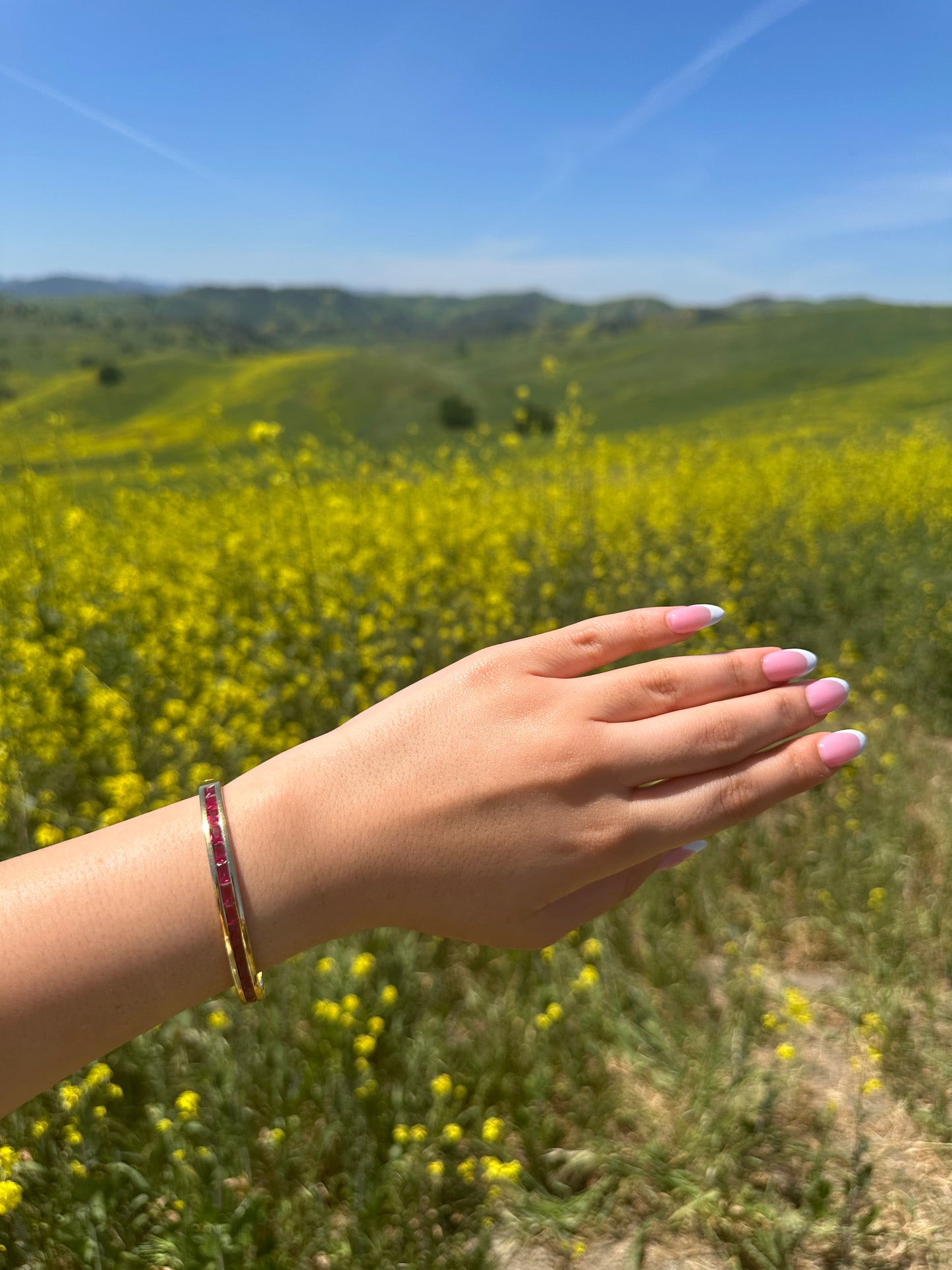 Desert Rose Bangle Bracelet